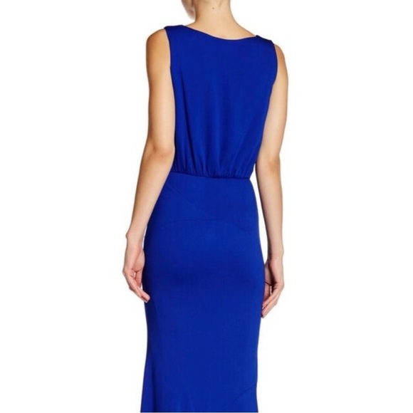 Nicole Miller | Cowl Neck Gown in Royal Blue - Picture 4 of 11